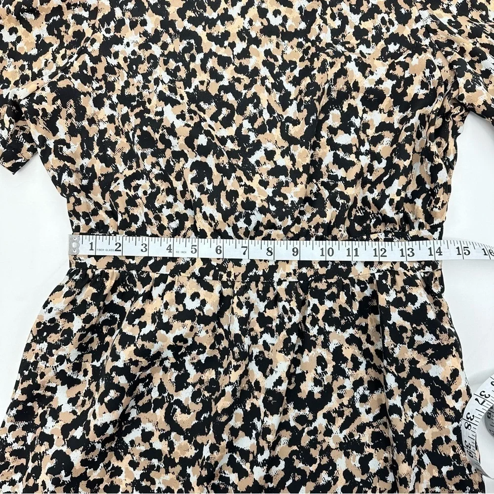 BCBGeneration Animal Print Size 8 Lace Up Back Mini Dress - Picture 13 of 16